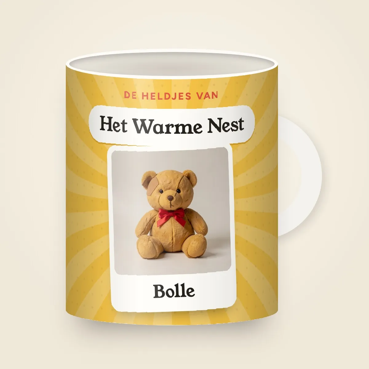 Mok met één heldje: knuffel Bolle