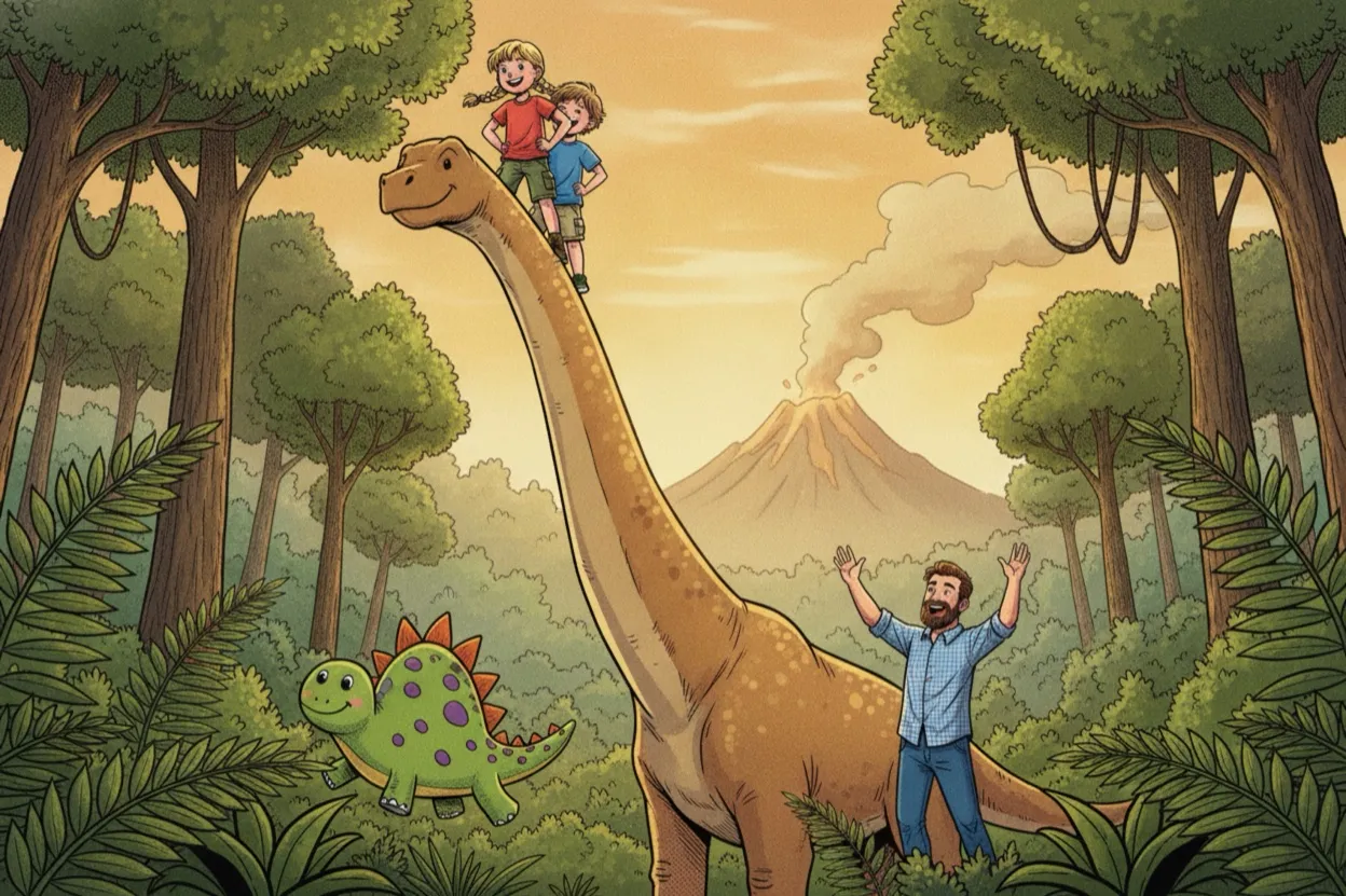 Omslag van De Brulbende bij de dino's